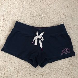 Aeropostale Logo Navy Sweat Shorts Size XS